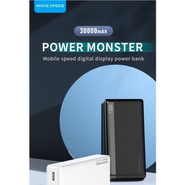 Move Speed K30 Pro 30000mAh 22.5W Powerbank Digital Display Fast Charging QC3.0