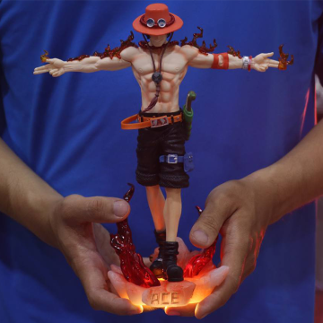 One Piece - Portgas D. Ace Action Figure - 28cm PVC with Lighting Effects