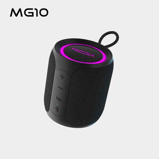 MG10 CyberKeg-MIQIA 16W IP67 Waterproof Bluetooth Speaker Black with LED Light