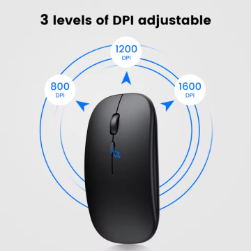 ម៉ោស៍កុំព្យូទ័រឥតខ្សែ Rechargeable Wireless Mouse Bluetooth Mouse Computer Ergonomic Mini Usb Mause 2.4Ghz Silent Macbook Optical Mice For Laptop Pc