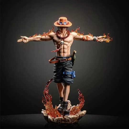 One Piece - Portgas D. Ace Action Figure - 28cm PVC with Lighting Effects