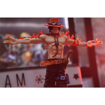 One Piece - Portgas D. Ace Action Figure - 28cm PVC with Lighting Effects