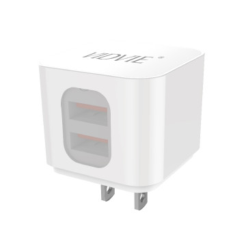 Dual USB fast charger 2.4A with smart ID Type-C VIDVIE