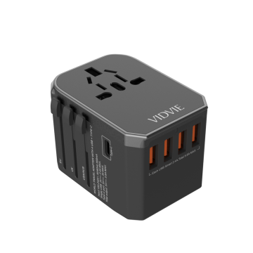 PD Travel charging adapter 4-ports travel charging, the current at each port is 2.4A. 1 type-C 3A