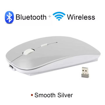 ម៉ោស៍កុំព្យូទ័រឥតខ្សែ Rechargeable Wireless Mouse Bluetooth Mouse Computer Ergonomic Mini Usb Mause 2.4Ghz Silent Macbook Optical Mice For Laptop Pc