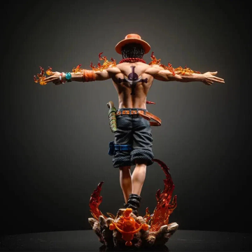 One Piece - Portgas D. Ace Action Figure - 28cm PVC with Lighting Effects