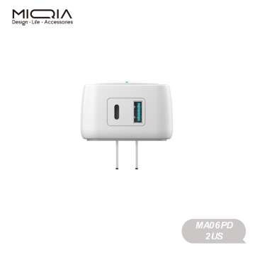 MA06-2USW 2.4A 2-Port US Charger White, fast charge PD