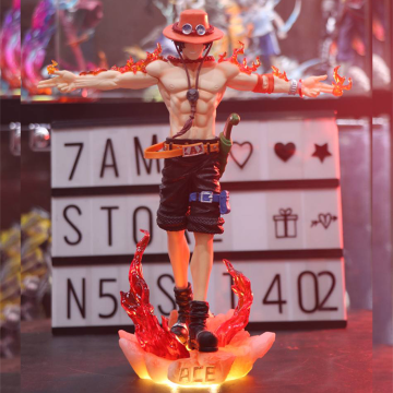 One Piece - Portgas D. Ace Action Figure - 28cm PVC with Lighting Effects